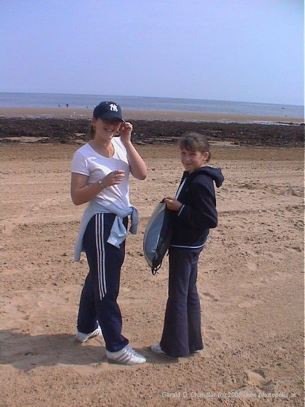 Megan and Jade on Redcar Beach