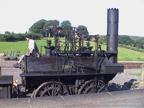 Replica of the Stephenson locomotive "Locomotion"
