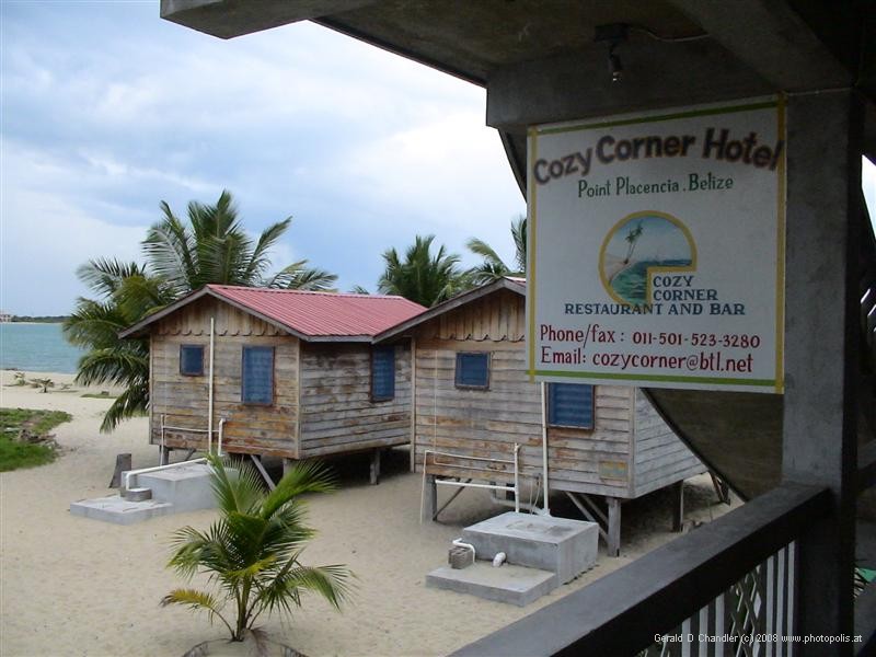 Cozy Corner Hotel sign