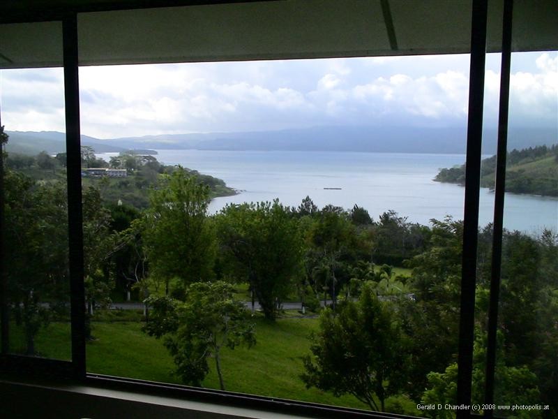 Lake Arenal seen from our three-bedroom apartment at Arenal Country Club