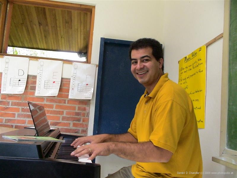 Music teacher Javier Valerio