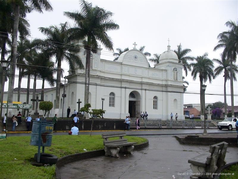 Church on colonial square, Barva, Heredia