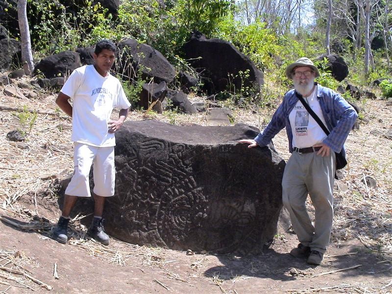 Gerry and Guide at Petroglyph Block