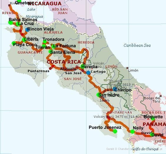 Coast Rica Route