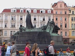 Statue of John Huss (Jana Husa) in Main Square