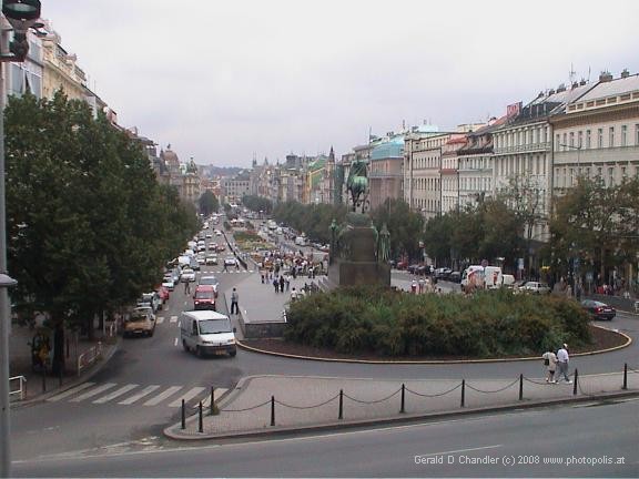  Wenceslas Square seen from National Museum steps
