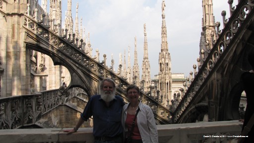 On the roof of the Milan Cathedral