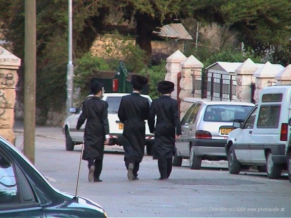Three Hasidic Jews in Fur Hats