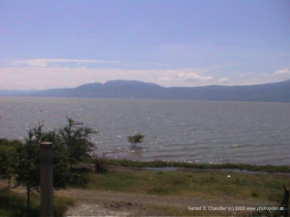 The receding shore of Lake Chapala