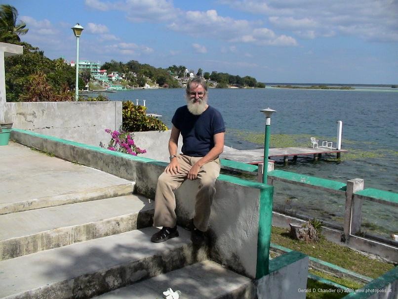 Gerry on Waterfront at Laguana Bacalar