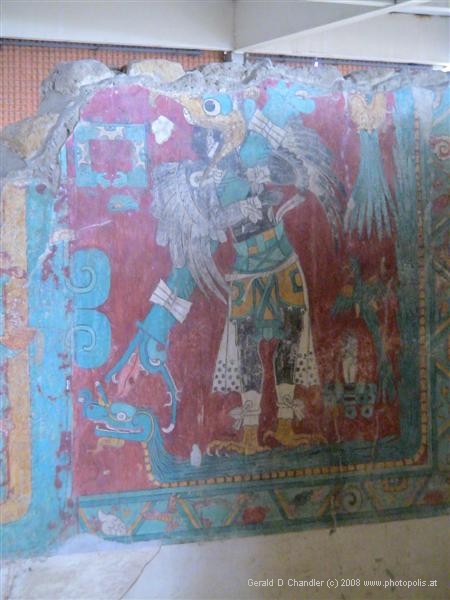 Cacaxtla mural detail with king