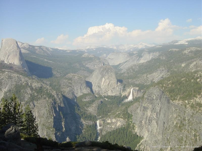 Nevada and Vernal Falls seen from Washburn Point