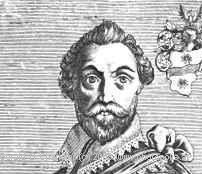 Sir Francis Drake woodcut image