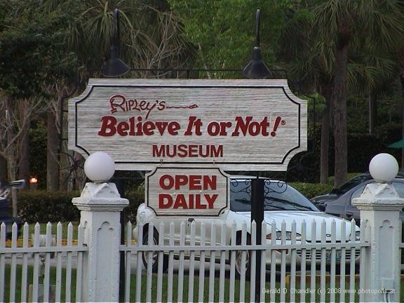 Sign for Ripley's Believe it or Not Museum.