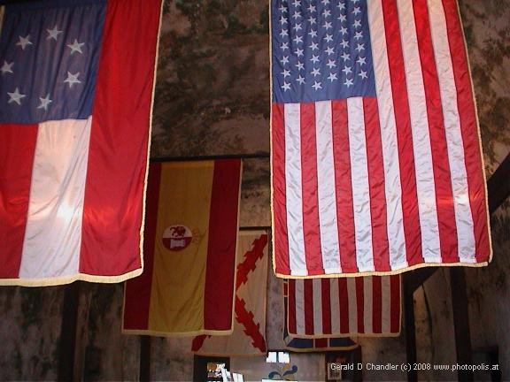 Flags that have flown over Castillo de San Marcos