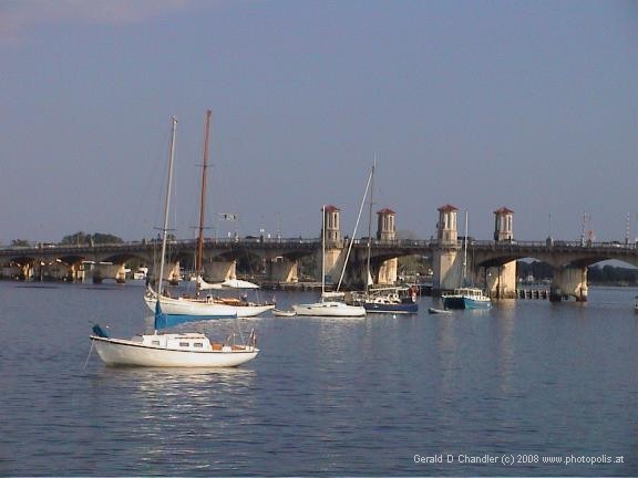 Bridge over Matanzas Bay with sail boats