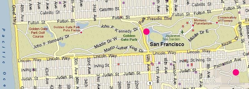 Map of Golden Gate Park