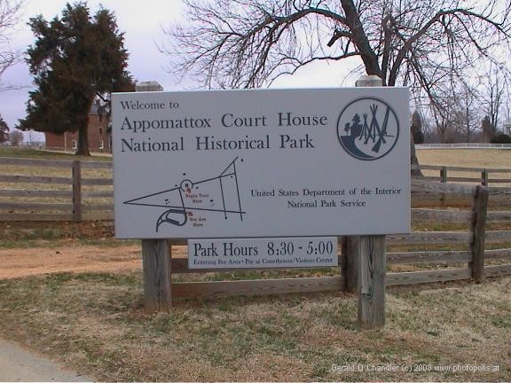 Entrance to Appomattox Courthouse National Historical Park
